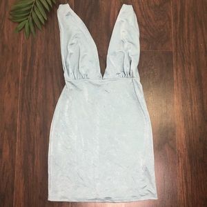 Deep Plunge Mini Dress (Windsor)